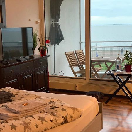 Studio mit Meerblick und großer Loggia - Direktzugang zur Nordsee Wilhelmshaven Exterior foto