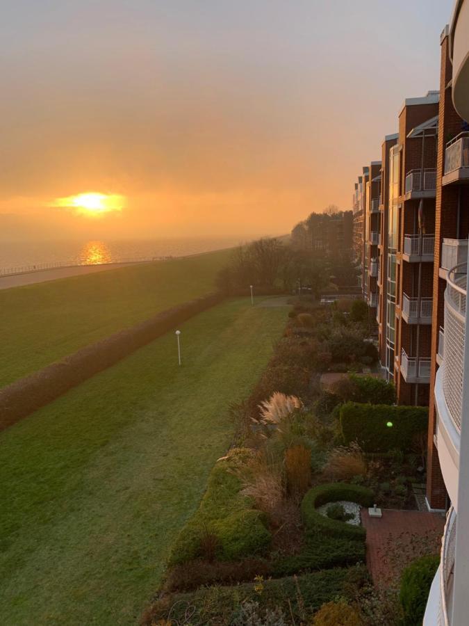 Studio mit Meerblick und großer Loggia - Direktzugang zur Nordsee Wilhelmshaven Exterior foto
