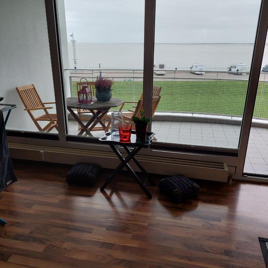 Studio mit Meerblick und großer Loggia - Direktzugang zur Nordsee Wilhelmshaven Exterior foto