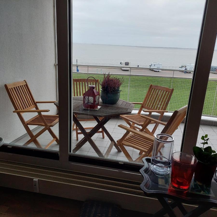 Studio mit Meerblick und großer Loggia - Direktzugang zur Nordsee Wilhelmshaven Exterior foto