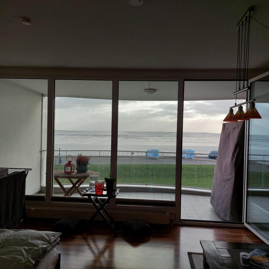 Studio mit Meerblick und großer Loggia - Direktzugang zur Nordsee Wilhelmshaven Exterior foto